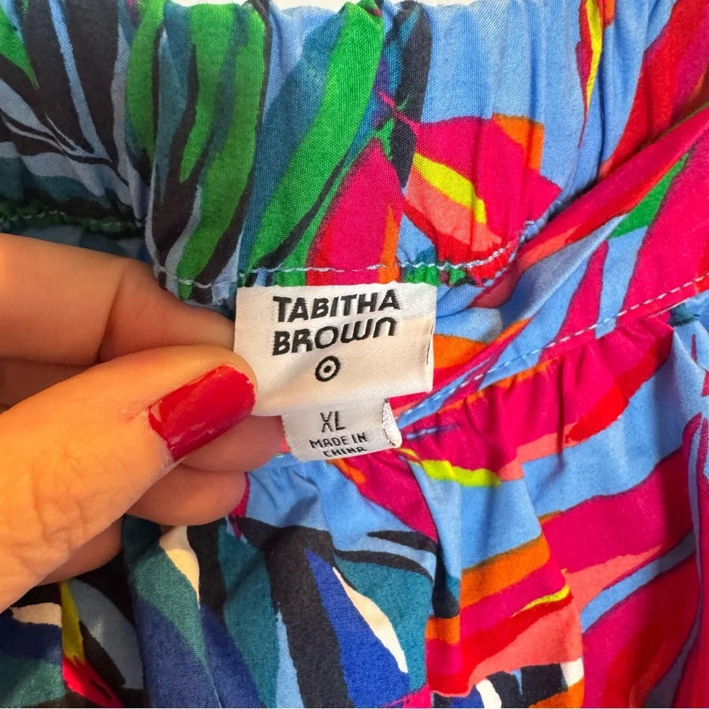 Tabitha Brown Target‎ Women's Tropical Print Tiered Ruffle Midi Skirt Size XL